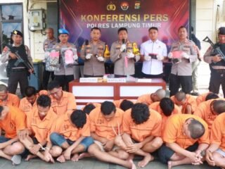 Operasi Sikat Krakatau 2024 berhasil mengungkap puluhan kasus tindak pidana di wilayah hukum Polres Lampung Timur.