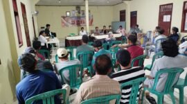 Suasana saat berlangsungnya acara PAW kepala desa yang dilaksanakan di balai desa setempat. Sumber: Muklasin