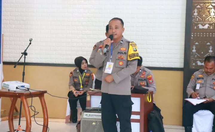 Suasana saat kegiatan uji kompetensi Polres Lampung Timur