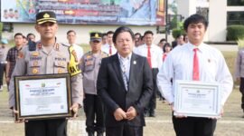 Polres Lampung Utara meraih penghargaan dari Lemkapi. Sumber: Deri Kurniawan