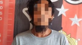Pria pembobol Toko Bangunan di Lampung Utara ditangkap polisi. Sumber: Deri Kurnia 
