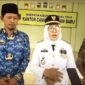 Camat Mataram Baru Sriyati, saat memberikan keterangan di lokasi kegiatan. Sumber: Ags