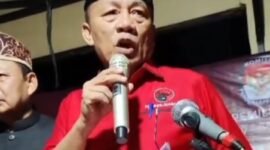 Tangkapan layar video konferensi pers Ketua DPC PDIP Lampung Timur, Ali Johan Arif. Sumber: dok warga