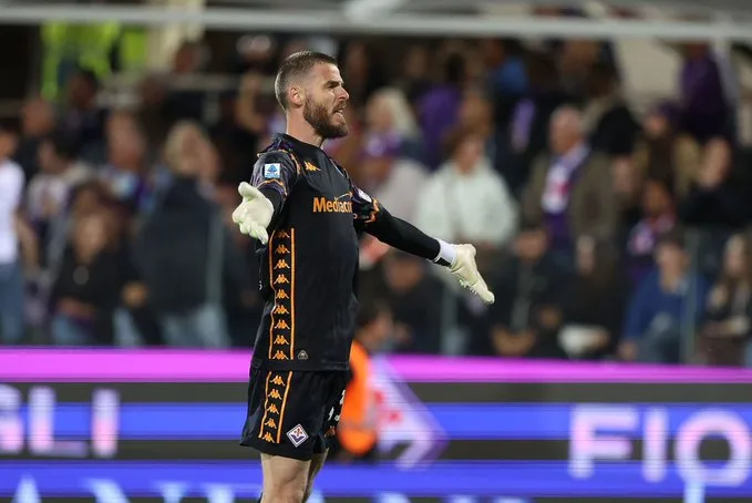 Penjaga gawang Fiorentina David De Gea. Sumber: X/Sport Radio Brila FM