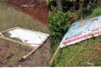 Sejumlah baliho pasangan calon (Paslon) Bupati dan Wakil Bupati Lampung Timur, Ela Siti Nuryamah dan Azwar Hadi, diduga dirusak di beberapa titik di ruas Jalan Ir. Sutami. Sumber: Sukirno