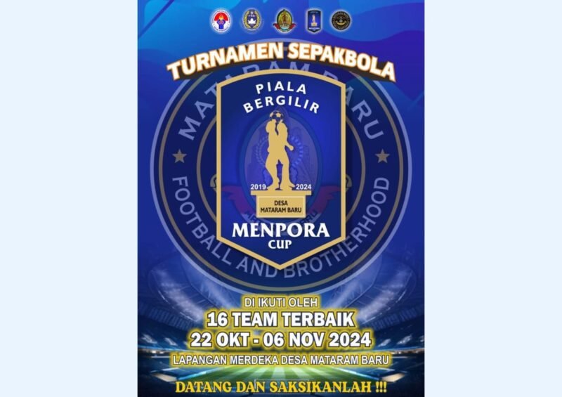 Menpora Cup jilid 2 akan digelar di Lapangan Merdeka Mataram Baru, Lampung Timur. Sumber: Ist