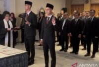Suasana saat pengambilan sumpah Mees Hilgers dan Eliano Reijnders, pada 30 September 2024 lalu. Sumber: ANTARA