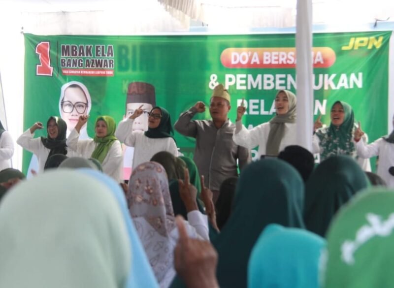 Jaringan Perempuan Nahdliyin (JPN) di Lampung Timur menyatakan kesiapan mereka untuk memenangkan pasangan calon Bupati dan Wakil Bupati Lampung Timur, Ela Siti Nuryamah dan Azwar Hadi, dalam Pilkada serentak 2024. Sumber: Sukirno