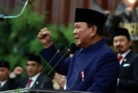 Presiden Prabowo saat pidato kenegaraan. Sumber: Sekretariat Kabinet Republik Indonesia