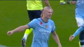 Selebrasi Erling Haaland. Sumber: Manchester United