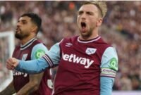 Selebrasi Jarrod Bowen. Sumber: FOTMOB