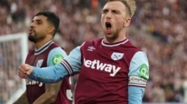 Selebrasi Jarrod Bowen. Sumber: FOTMOB