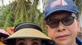 Calon Gubernur Maluku Utara, Benny Laos saat bersama istrinya, Sherly. Sumber: ANTARA