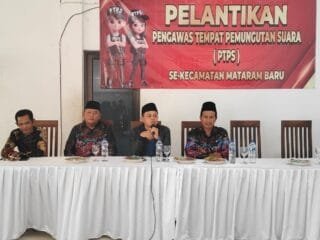 43 Pengawas TPS Kecamatan Mataram Baru Dilantik, Ditegaskan Jaga Netralitas di Pilkada 2024