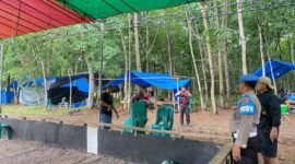 Polisi gerebek dua arena sabung ayam di Kecamatan Menggala. Sumber: Tribrata News