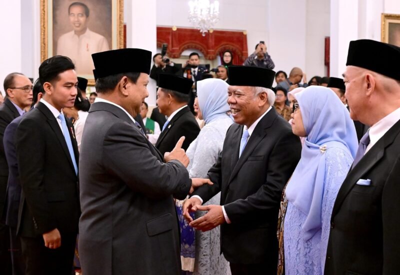 Suasana saat Presiden Prabowo melantik Basuki Hadimuljono sebagai Kepala Otorita Ibu Kota Nusantara. Sumber: setneg.go.id