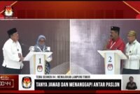 Tangkapa layar video debat calon bupati Lampung Timur putaran tiga. Sumber: YouTube/KPU Lampung Timur