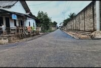 Kondisi jalan di Desa Mataram Baru yang baru rampung dibangun. Sumber: Sukirno