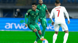 
Arab Saudi harus menelan kekalahan di laga pembuka Gulf Cup.  Sumber: X/@SaudiNT