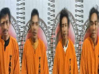 Satnarkoba Polres Tulang Bawang Gerebek Pesta Sabu, Empat Pelaku Diciduk 