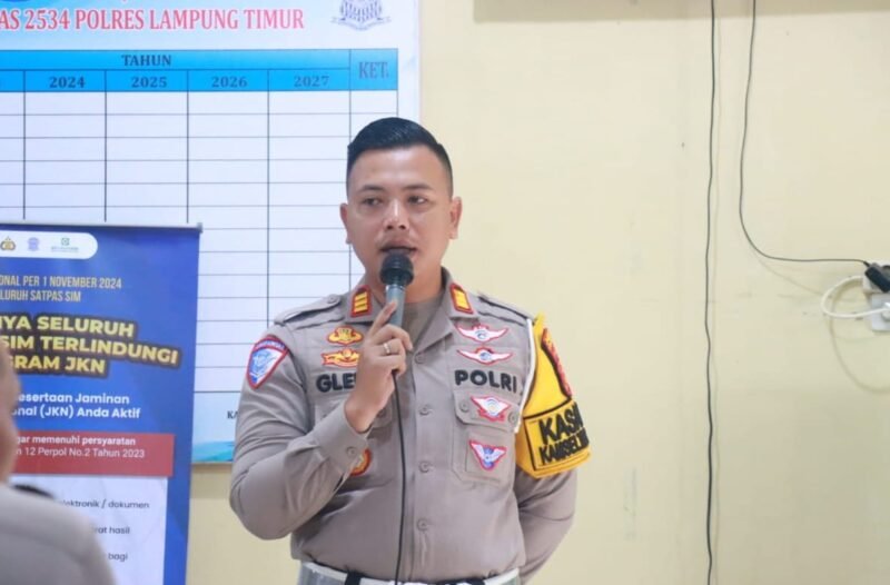 Kasat Lantas Polres Lampung Timur AKP Glend Felix Siagian. Sumber: Tribrata News