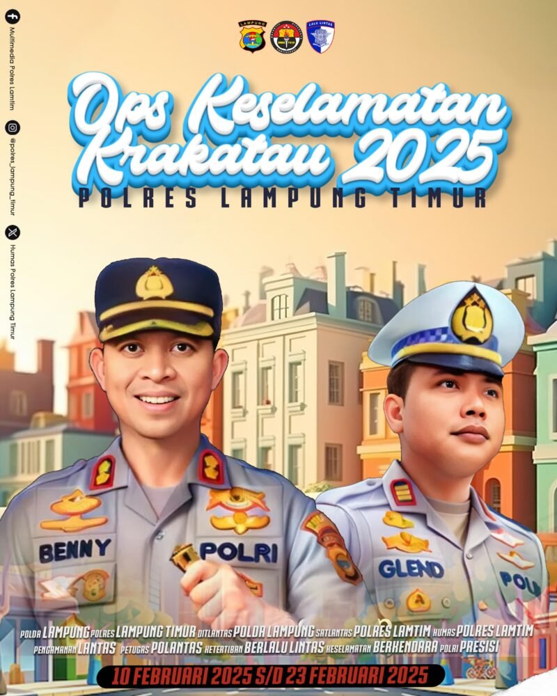 Polres Lampung Timur gelar operasi Krakatau 2025. Sumber: ist