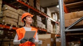 ilustrasi gudang logistik