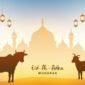 Eid al adha mubarak islamic festival celebration background