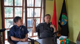 Bendahara PWI Lampung Timur, saat memberikan materi dihadapan peserta Sejiwo./Hadi Jakariya
