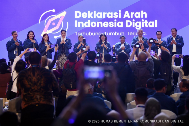Menteri Komunikasi dan Digital Meutya Hafid, saat hadir di acara Deklarasi Arah Indonesia Digital di Jakarta Selatan, Rabu (10/12/2025)./Ist