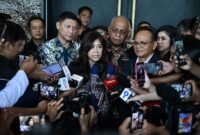 Menkomdigi Meutya Hafid menyampaikan Keynote Speech acara Konvensi Nasional Media Massa Hari Pers Nasional 2026 di Hotel Aston Serang, Banten Minggu (08/02/2026)./Komdigi