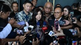 Menkomdigi Meutya Hafid menyampaikan Keynote Speech acara Konvensi Nasional Media Massa Hari Pers Nasional 2026 di Hotel Aston Serang, Banten Minggu (08/02/2026)./Komdigi