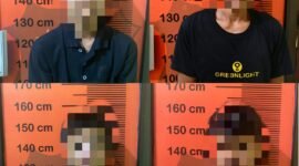 Kolase foto 3 tersangka bersama penadah yang diamankan polisi./Ist