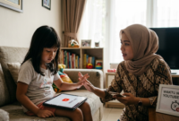 Ilustrasi anak dan YouTube./ Kreasi AI