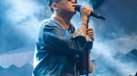 Konser Denny Caknan, di momen HUT Lampung Timur ke-27 yang diselenggarakan di Lapangan Merdeka Sribhawono, Bandar Sribhawono, Sabtu (25/4/2026) malam./Agus Susanto