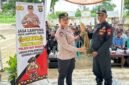 Kapolsek Way Bungur Iptu Rismawati, dalam krgiatan sabuk Kamtibmas, Minggu (5/4/2026)./ Ist