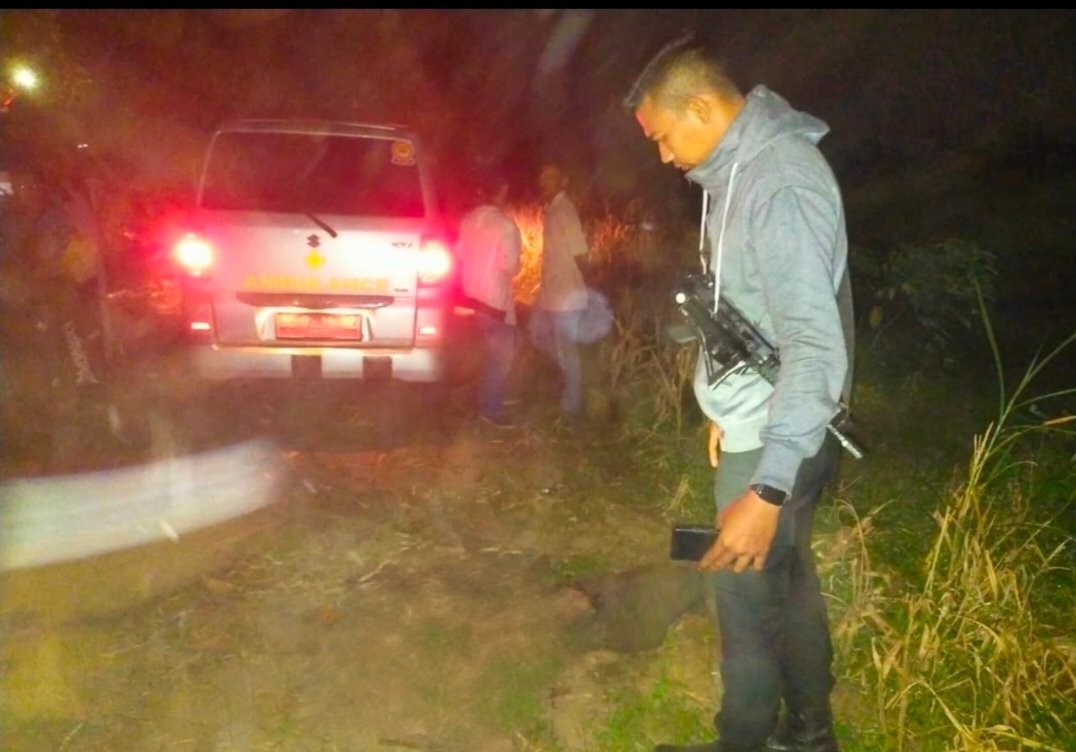 Polisi saat melakukan olah TKP./Ist