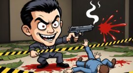 Ilustrasi penembakan. (Kreasi AI)