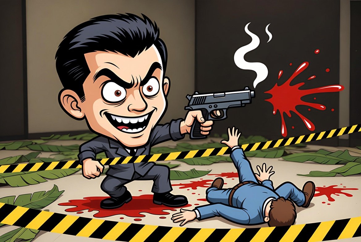 Ilustrasi penembakan. (Kreasi AI)