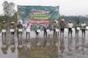 Sejumlah peserta mengikuti Gerakan Tanam Serempak dengan menanam padi secara bersama di areal persawahan Kecamatan Jabung, Kabupaten Lampung Timur, Kamis (21/8/2026). (Foto: Agus S)